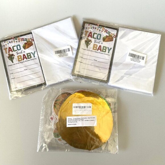 TACO “BOUT A BABY SHOWER INVITATIONS AND MEXICAN FIESTA HANGING SWIRL DEOCRATION - Picture 7 of 14